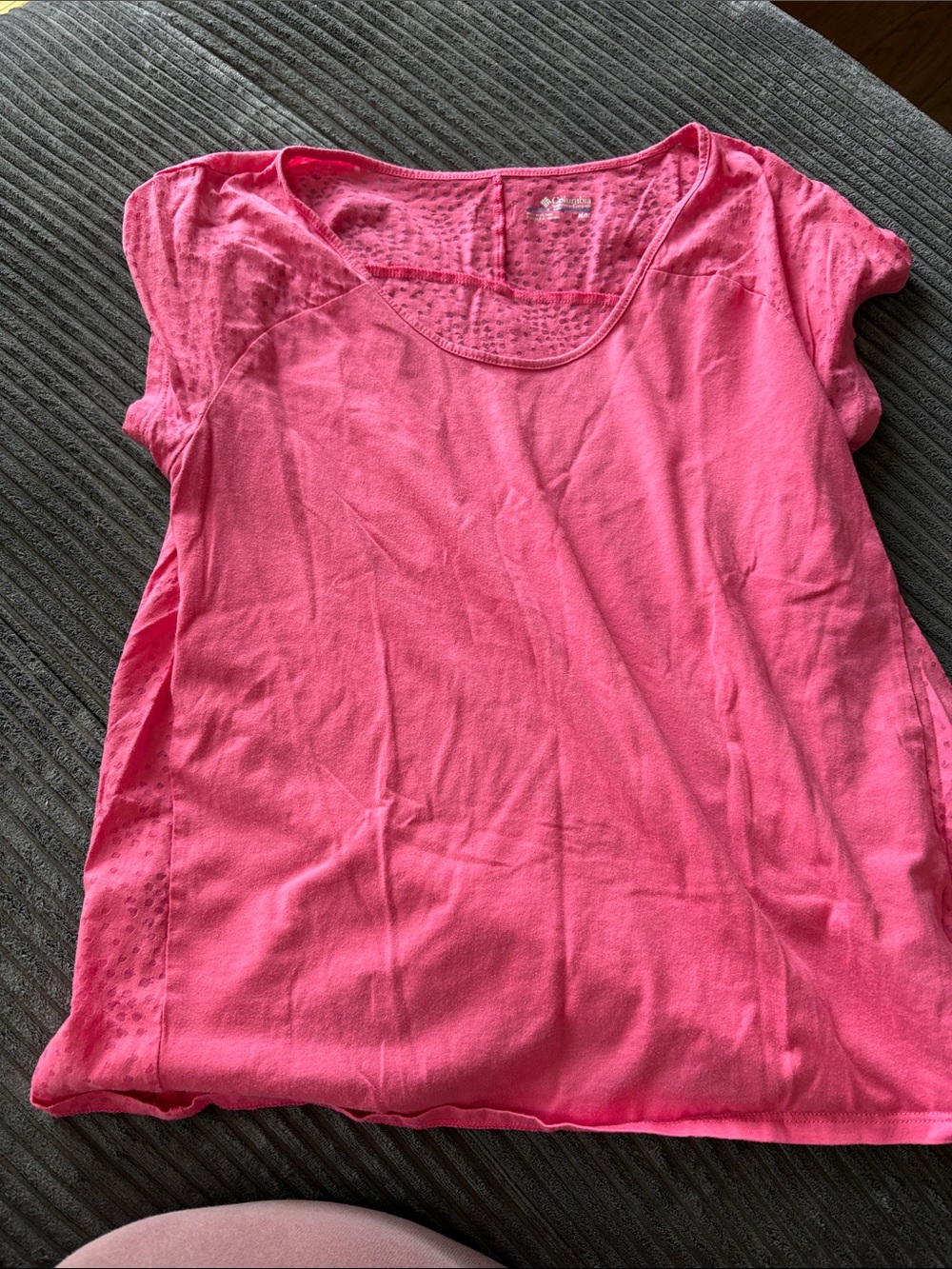Women's Pink Scoop Neck Tank Top with Subtle Texture